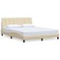 Preview: Bettgestell ohne Matratze "Hanko" Creme 160x200 cm Stoff