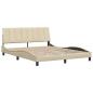 Preview: Bettgestell ohne Matratze "Hanko" Creme 160x200 cm Stoff