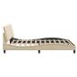 Preview: Bettgestell ohne Matratze "Hanko" Creme 160x200 cm Stoff