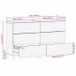 Preview: Sideboard Set 2 pcs Braun 60 x 33.5 x 75 cm Massivholz Mango