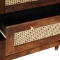 Preview: Sideboard Set 2 pcs Braun 60 x 33.5 x 75 cm Massivholz Mango