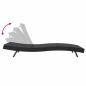 Preview: Sonnenliege 3 pcs Schwarz 197 x 70 x 82 cm Poly-Rattan