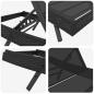 Preview: Sonnenliege 3 pcs Schwarz 197 x 70 x 82 cm Poly-Rattan