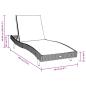 Preview: Sonnenliege 3 pcs Schwarz 197 x 70 x 82 cm Poly-Rattan
