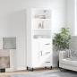Preview: ARDEBO.de - Highboard Weiß 69,5x34x180 cm Holzwerkstoff