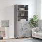 Preview: ARDEBO.de - Highboard Grau Sonoma 69,5x34x180 cm Holzwerkstoff