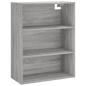 Preview: Highboard Grau Sonoma 69,5x34x180 cm Holzwerkstoff