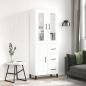 Preview: ARDEBO.de - Highboard Weiß 69,5x34x180 cm Holzwerkstoff