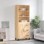 Preview: ARDEBO.de - Highboard Sonoma-Eiche 69,5x34x180 cm Holzwerkstoff