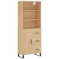 Preview: Highboard Sonoma-Eiche 69,5x34x180 cm Holzwerkstoff