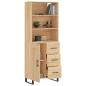 Preview: Highboard Sonoma-Eiche 69,5x34x180 cm Holzwerkstoff