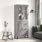 Preview: ARDEBO.de - Highboard Grau Sonoma 69,5x34x180 cm Holzwerkstoff
