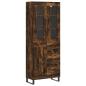 Preview: Highboard Räuchereiche 69,5x34x180 cm Holzwerkstoff