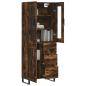 Preview: Highboard Räuchereiche 69,5x34x180 cm Holzwerkstoff