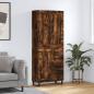 Preview: ARDEBO.de - Highboard Räuchereiche 69,5x34x180 cm Holzwerkstoff