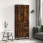 Preview: ARDEBO.de - Highboard Räuchereiche 69,5x34x180 cm Holzwerkstoff