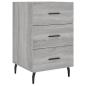 Preview: Nachttisch Grau Sonoma 40x40x66 cm Holzwerkstoff