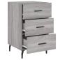 Preview: Nachttisch Grau Sonoma 40x40x66 cm Holzwerkstoff