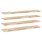 Preview: Schweberegale 4 Stk. 120x30x2 cm Massivholz Akazie Unbehandelt