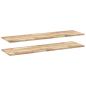 Preview: Schweberegale 2 Stk. 160x40x2 cm Massivholz Akazie Unbehandelt