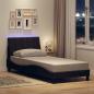 Preview: ARDEBO.de - Bettgestell ohne Matratze "Hanko" Dunkelbraun 90x190 cm Stoff