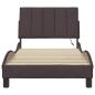 Preview: Bettgestell ohne Matratze "Hanko" Dunkelbraun 90x190 cm Stoff