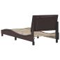 Preview: Bettgestell ohne Matratze "Hanko" Dunkelbraun 90x190 cm Stoff