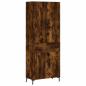 Preview: Highboard Räuchereiche 69,5x34x180 cm Holzwerkstoff