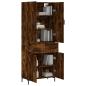 Preview: Highboard Räuchereiche 69,5x34x180 cm Holzwerkstoff