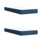 Preview: Boxspringbett mit Matratze Blau 200x200 cm Stoff