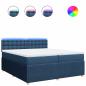Preview: Boxspringbett mit Matratze Blau 200x200 cm Stoff