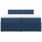 Preview: Boxspringbett mit Matratze Blau 200x200 cm Stoff