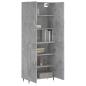 Preview: Highboard Betongrau 69,5x34x180 cm Holzwerkstoff