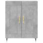 Preview: Highboard Betongrau 69,5x34x180 cm Holzwerkstoff