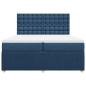 Preview: Boxspringbett mit Matratze Blau 200x200 cm Stoff