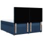 Preview: Boxspringbett mit Matratze Blau 200x200 cm Stoff