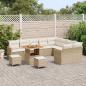 Preview: 12-teiliges Garten-Sofa-Set mit Kissen Beige Poly-Rattan Akazie