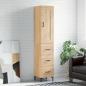 Preview: ARDEBO.de - Highboard Sonoma-Eiche 34,5x34x180 cm Holzwerkstoff