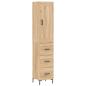 Preview: Highboard Sonoma-Eiche 34,5x34x180 cm Holzwerkstoff