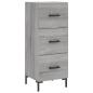 Preview: Highboard Grau Sonoma 34,5x34x180 cm Holzwerkstoff