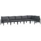 Preview: Garten-Sofa-Set 6 pcs Anthrazit Stahl
