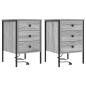 Preview: Nachttische 2 pcs Grau Sonoma 42 x 41 x 61 cm Holzwerkstoff