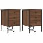 Preview: Nachttische 2 pcs Braune Eiche 42 x 41 x 61 cm Holzwerkstoff