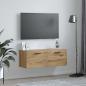 Preview: Wandschrank Eiche handwerklich 100 x 36.5 x 35 cm Holzwerkstoff