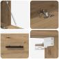 Preview: Wandschrank Eiche handwerklich 100 x 36.5 x 35 cm Holzwerkstoff