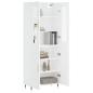 Preview: Highboard Weiß 69,5x34x180 cm Holzwerkstoff
