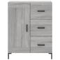 Preview: Highboard Grau Sonoma 69,5x34x180 cm Holzwerkstoff