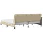 Preview: Bett mit Matratze Creme 200x200 cm Stoff