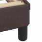 Preview: Bettgestell mit LED ohne Matratze Dunkelbraun 200x200 cm Stoff