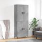 Preview: ARDEBO.de - Highboard Betongrau 69,5x34x180 cm Holzwerkstoff